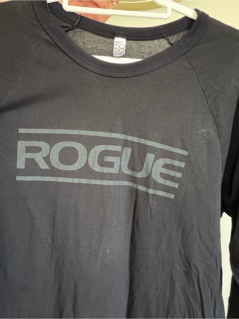 Rogue Men’s Black Long Sleeve Shirt with Subtle Gray Logo